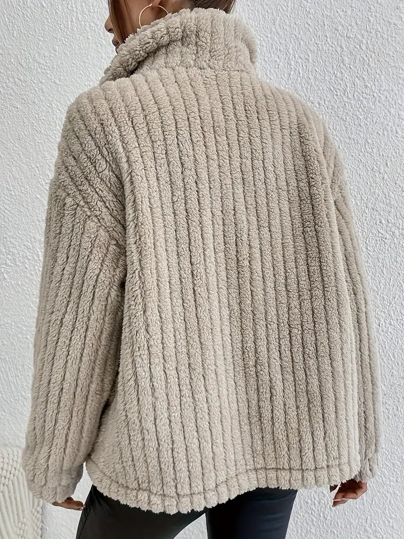 Nova Cardigan | Dobbelt-Sidet Fløjl Knap Cardigan