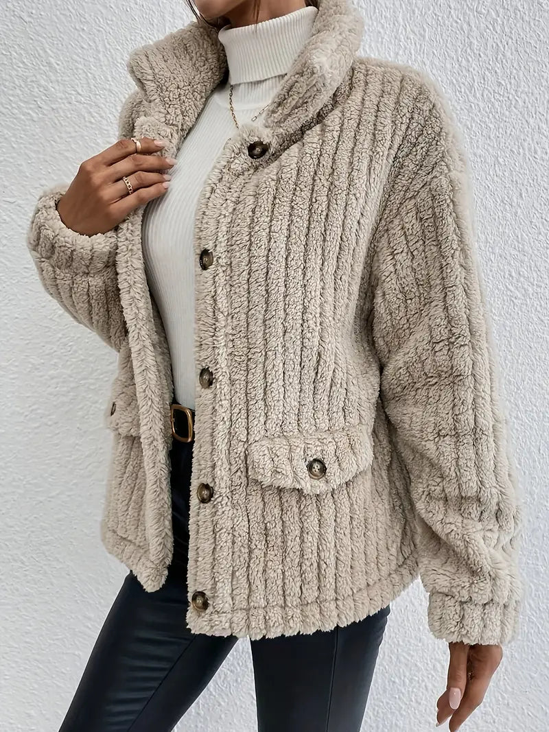 Nova Cardigan | Dobbelt-Sidet Fløjl Knap Cardigan